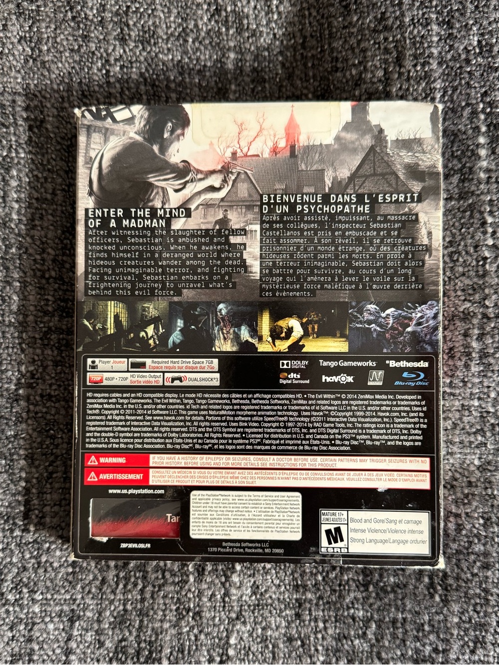 The Evil Within PS3 With Lenticular Slipcover Sony PlayStation 3 Game Complete - Picture 3 of 6